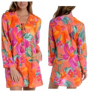 La Blanca Swim Cover up Size XS Multicolor bold tropical print